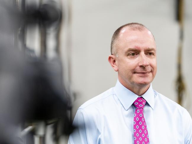 Dan Aldons talks to media as the Western Clydesdales announce a partnership with Canterbury-Bankstown Bulldogs, Wednesday, March 9, 2022. Picture: Kevin Farmer