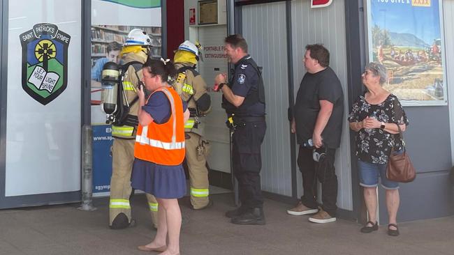 Fire crews are entering the shopping centre to find the source of the suspected gas leak.