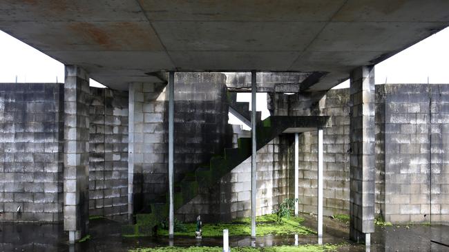 The staircase of the building leading to the first floor. Picture: Peter Carruthers