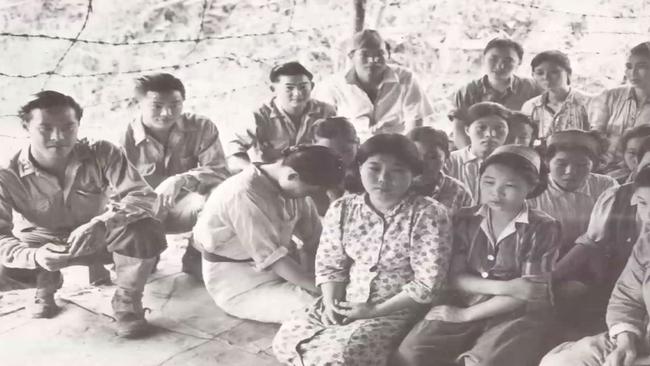Comfort women were often held in buildings surrounded by barbed wire and soldiers.