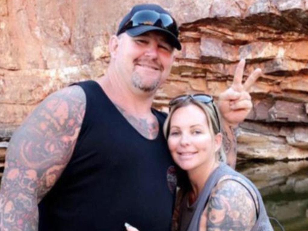 Nick Martin was murdered in front of his family. He is pictured here with his wife Amanda.