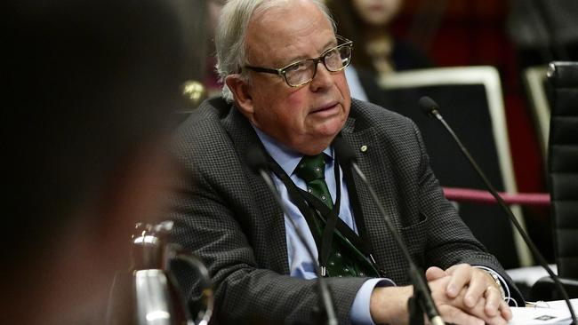 NSW Building Commissioner David Chandler addresses the Legislative Council Public Accountability Committee Inquiry into Regulation of Building Standards, Building Quality and Building Disputes at New South Wales Parliament in Sydney on August 16. Picture: AAP/Bianca De Marchi