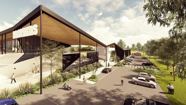 Artist impression of proposed upgrade of Brothers Rugby Club, Albion. 