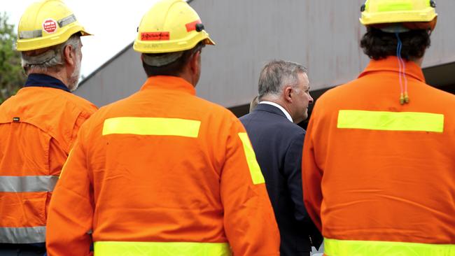 Opposition Leader Anthony Albanese visits the Hunter Valley and Newcastle region. Picture: Toby Zerna