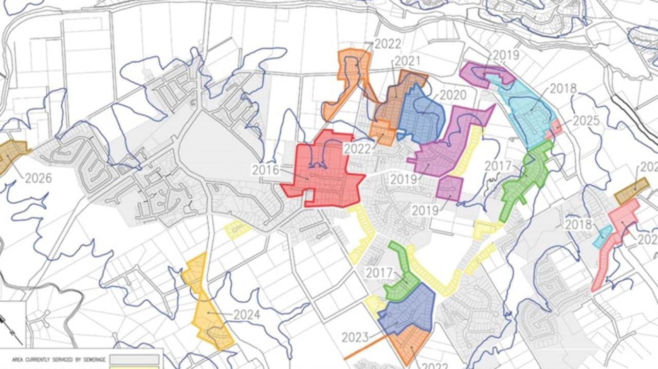 The rollout of the 16-stage Southside sewerage program was stalled after stage seven, amid concerns about the increasing costs of the work.