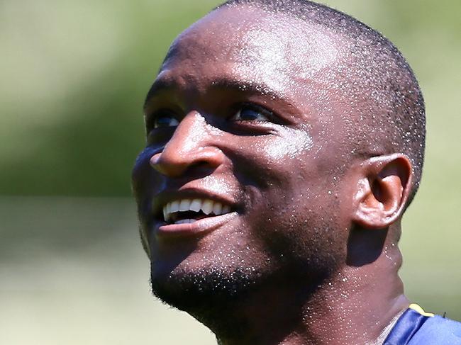 Califa Cisse #20 at Central Coast Mariners training  Pluim Park Lisarow Tuesday 23rd October 2018.(AAP Image/Sue Graham)