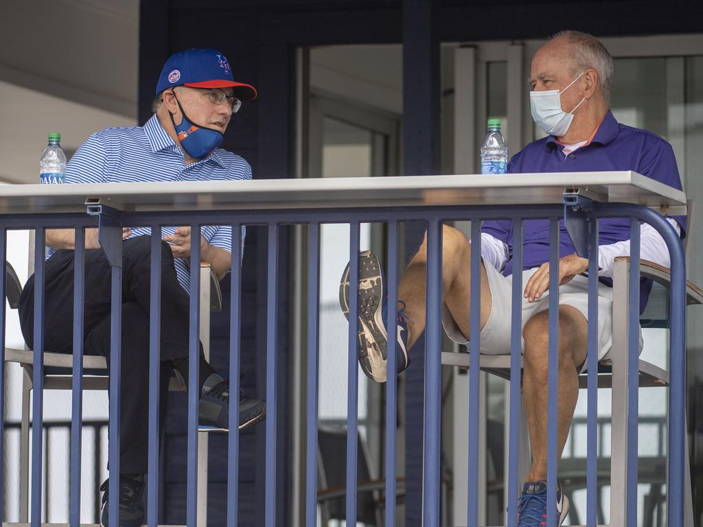Sandy Alderson, right, is the veteran baseball executive Steve Cohen tapped as the Mets’ president. Picture: Alejandra Villa Loarca/Newsday RM via Getty Images