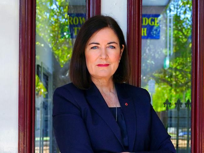 MELBOURNE AUSTRALIA - FEBRUARY 15, 2025: Portrait of Senator Sarah Henderson who is the Opposition spokeswoman on education in Williamstown.Picture:The Australian/ Luis Enrique Ascui