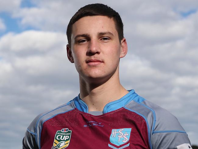 Hills Sports High students playing in the NRL Schoolboy Cup. Portrait of Adam Runchel at Hills Sports High, Seven Hills. Picture: Brett Costello