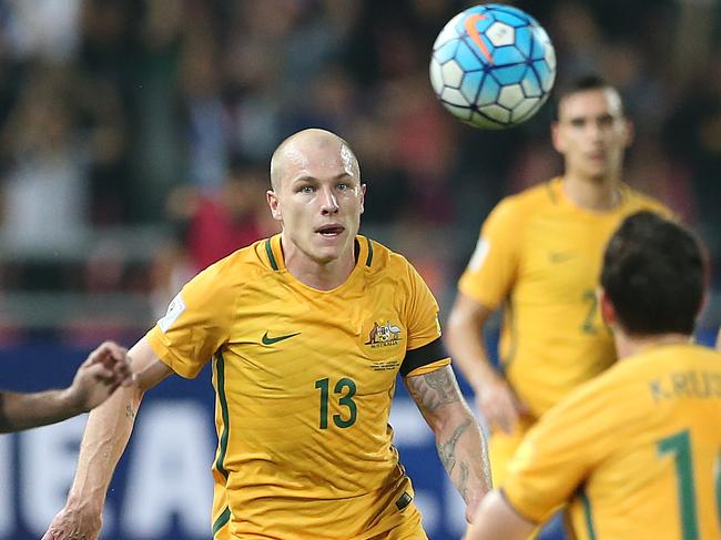 Aaron Mooy. The Socceroos Vs Thailand at Rajamangala Stadium in Bangkok. Pic Jono Searle.