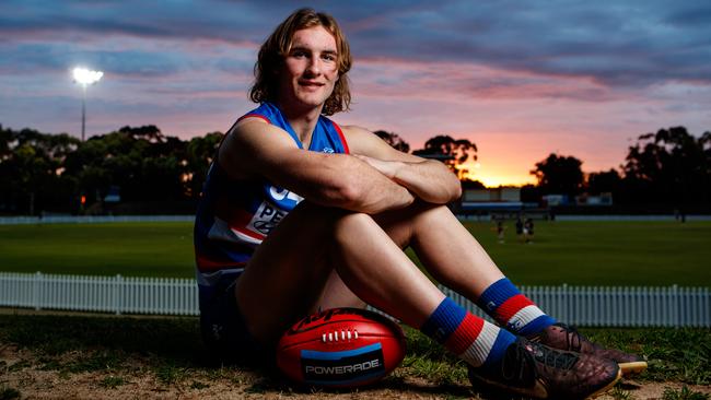 Dyson Sharp at Central District’s home ground, Elizabeth Oval. Picture: Matt Turner.