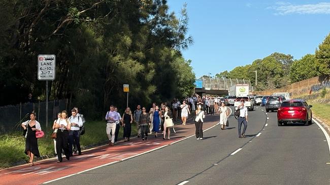 Some commuters reportedly chose to simply go back home amid heavy traffic delays. Picture: Facebook/The Manly Observer