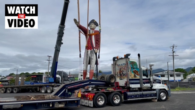 Historic moment: Captain Cook statue comes down in Cairns