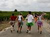Drinking wine while running a marathon — must be France