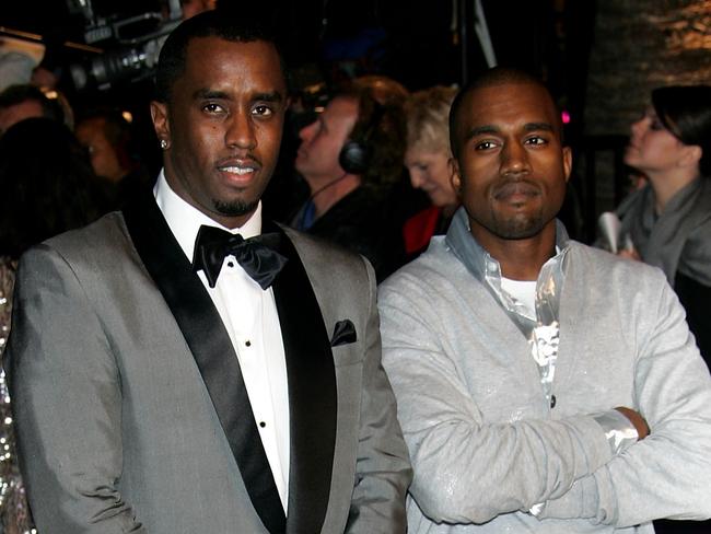 Sean "Diddy" Combs and Kanye West at the 2007 Vanity Fair Oscar Party in West Hollywood, California. Picture: Evan Agostini/Getty Images