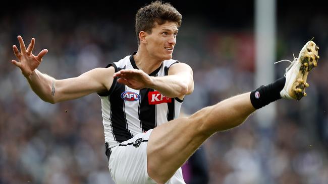 Brody Mihocek is set to receive some more aerial assistance in the Collingwood forward line this season after the addition of Dan McStay. Picture: Getty Images