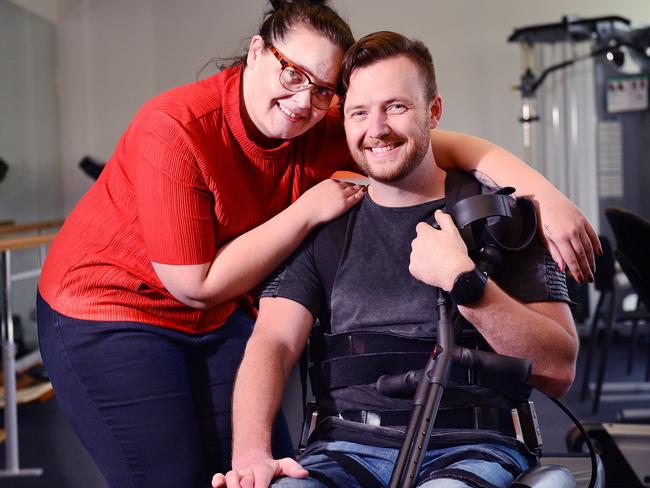 Adam and sister Alex. Picture: Nicki Connolly