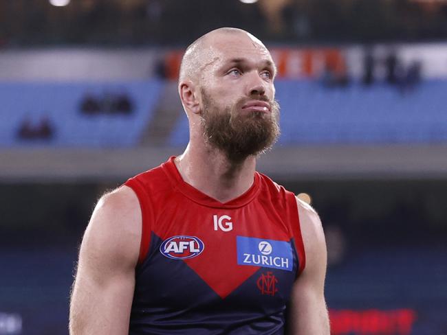 Max Gawn was immense despite Melbourne's loss, Photo by Darrian Traynor/AFL Photos/via Getty Images.