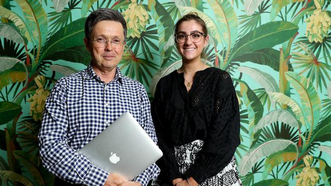 15-01-19- David McKeague co-founder of Curious Thing with Jennifer Tsiknas of Afk Agency at "The Studio" a startup hub in Sydney. For story on tax rebate for research and Development. Picture Ryan Osland/The Australian