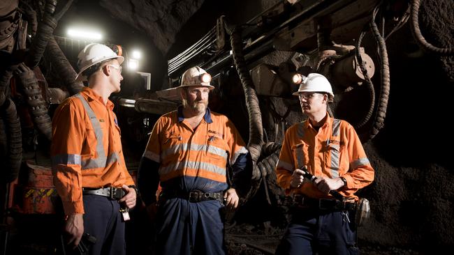 Staff at OZ Minerals' Carrapateena mine in South Australia. Supplied, January 2020.