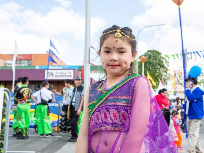 Tina Kovacevic from the VietAus Little Stars at the Cabramatta Moon Festival in 2018. Picture: Jordan Shields.