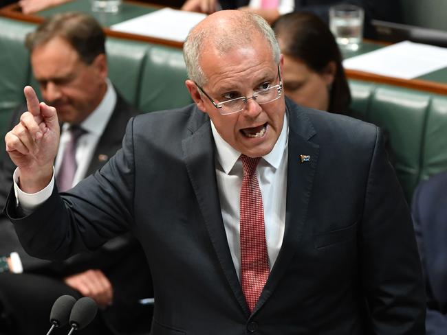 Scott Morrison revealed details of the cyber attack yesterday, which affected parliament’s computer network, and major political parties. Picture: AAP/Mick Tsikas