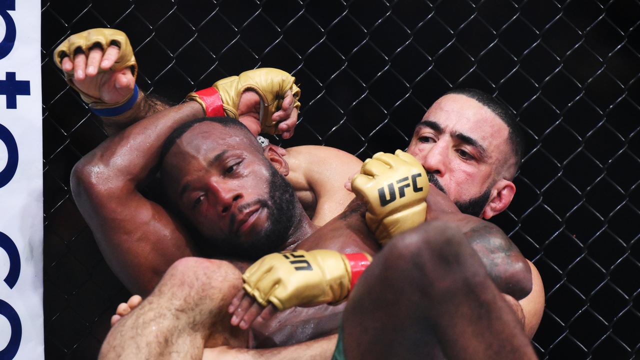 Muhammad smothered Edwards. Photo by Ben Roberts Photo/Getty Images