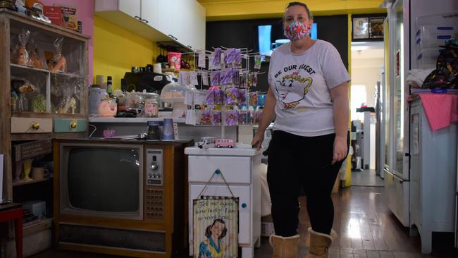 The Retro Diner, Ipswich, has had a makeover, with a fresh coat of paint and new front counters and flooring. Pictured: Owner Angie Parsons Photo: Ebony Graveur