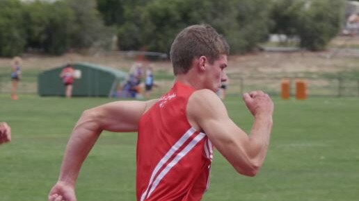 Rhys Hansen in action.