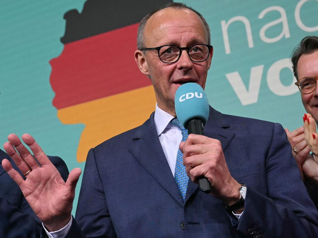 Friedrich Merz, leader of Germany's conservative Christian Democratic Union, has claimed victory in the German elections. Picture: AFP