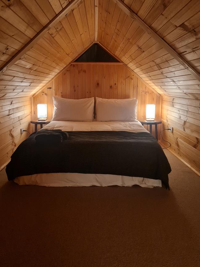 Provider House’s stunning triangular attic bedroom. Picture: Amber Wilson