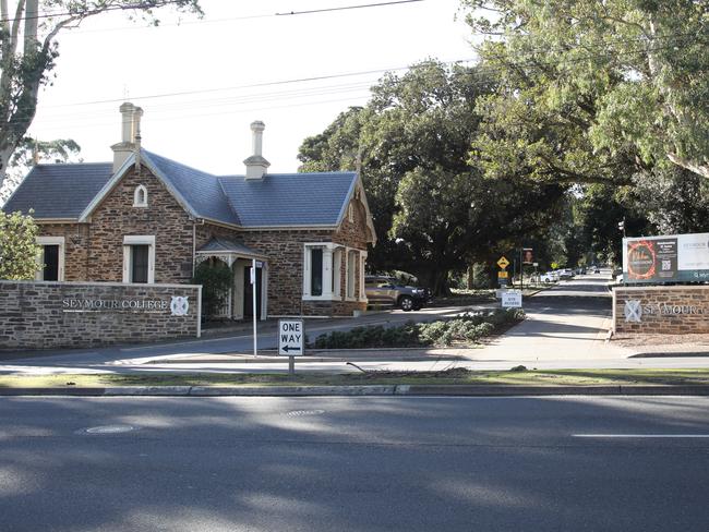 Seymour College pedestrian crossing and other General views including the main entrance. 16 June 2023. Picture Dean Martin