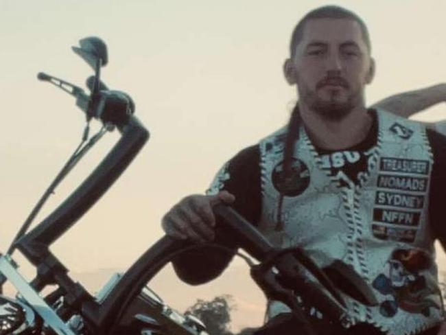 The vice-president of the Nomad's bikie gang's Sydney chapter, Justin Bell, has been charged over a violent home invasion at West Wallsend on September 4, 2022. Picture: Facebook. ID confirmed by Dan Proudman.