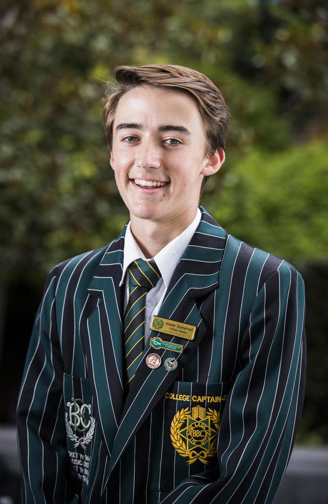 Brisbane Boys' College captain Alister Gomersall.