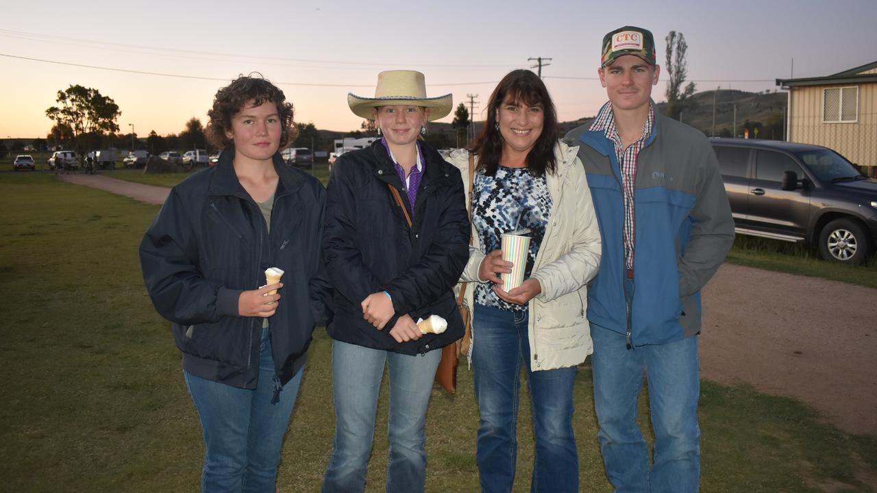 Amy, Sarah, Carol and Daniel Morris from Allora at the 2021 Killarney Rodeo for the love of country events. Photo: Madison Mifsud-Ure / Warwick Daily News