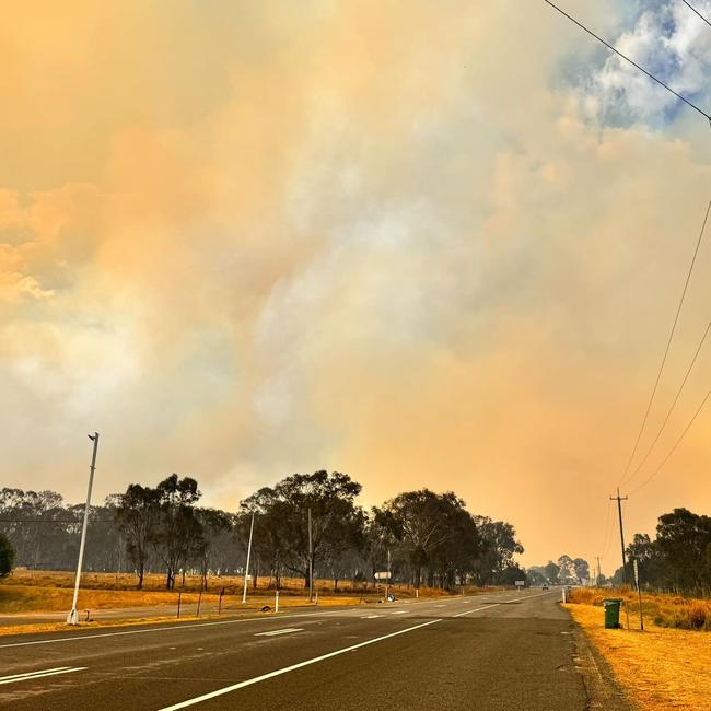 A bushfire image. Picture Cathy Madelo