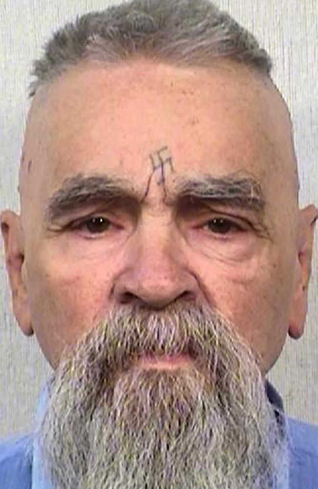 Charles Manson was a cult leader and mastermind behind the 1969 deaths of actor Sharon Tate and several others. Picture: California Department of Corrections and Rehabilitation via AP