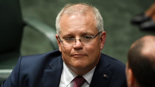 Scott Morrison during question time on Tuesday. Picture: Getty Images