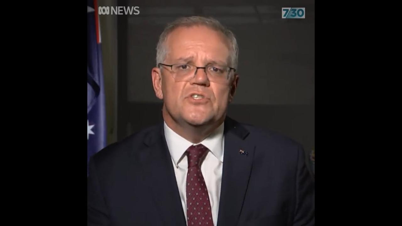 Prime Minister Scott Morrison on ABC 730. Picture: Supplied