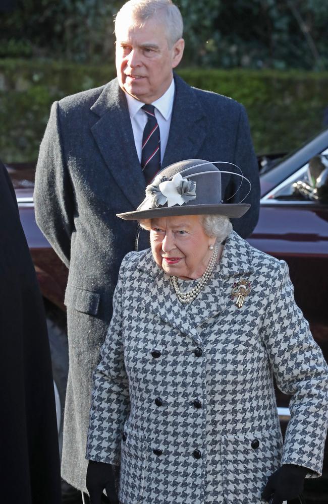 The Queen with son Andrew in January. Picture: Chris Jackson/Getty Images