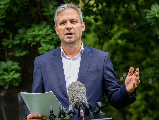 Chief health officer Brett Sutton says Victoria has likely hit the peak of its Covid outbreak ‘for now’. Picture: Ian Currie