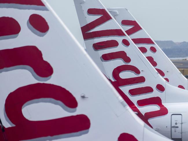 Virgin Australia planes at Sydney Domestic airport. Picture: NCA NewsWire / Jenny Evans