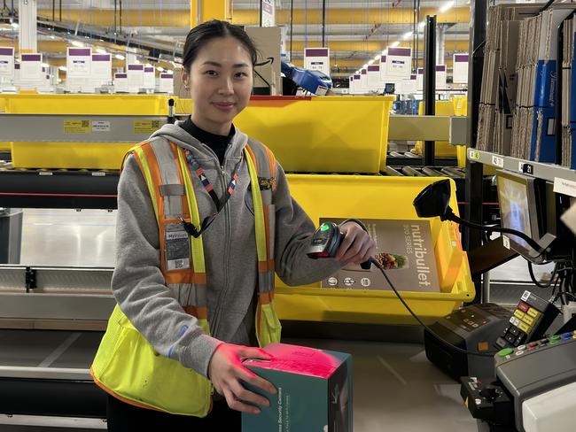 Amazon Australia process assistant Bianca Tang started with the company as a seasonal worker in 2022. Picture: Supplied