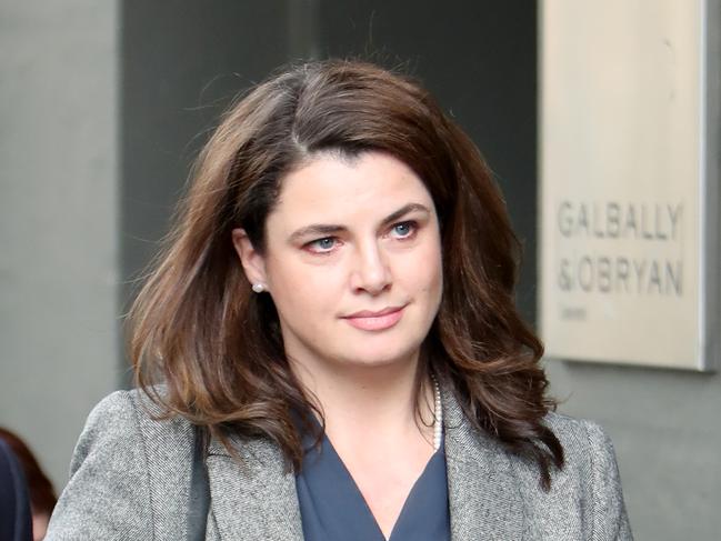 27/03/2018: Author Louise Milligan leaves after testifying in the committal hearing for Cardinal George Pell, at the Magistrates Court in Melbourne. Stuart McEvoy for The Australian.