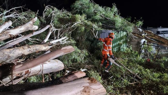 Detailed photos of damage caused by significant winds. Photo: SES