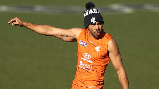 Eddie Betts at Carlton training on Friday.