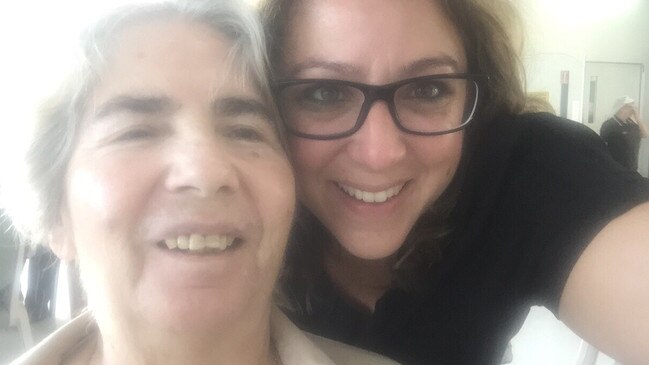 Former St Basil’s resident Filia Xynidakis, 77, with her daughter Klery Loutas.