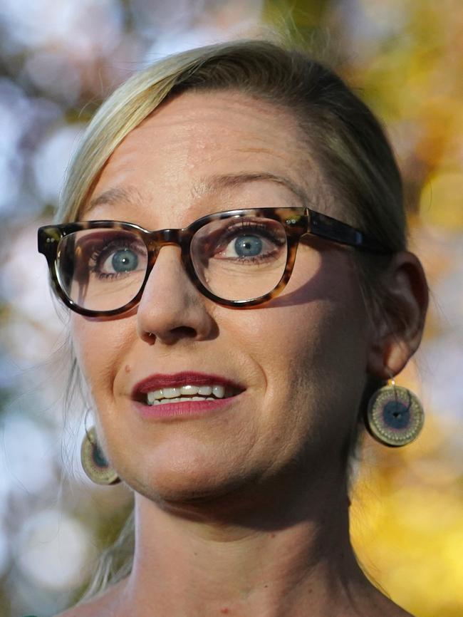 Newly elected Greens leader Larissa Waters. Picture: NewsWire / Luis Enrique Ascui