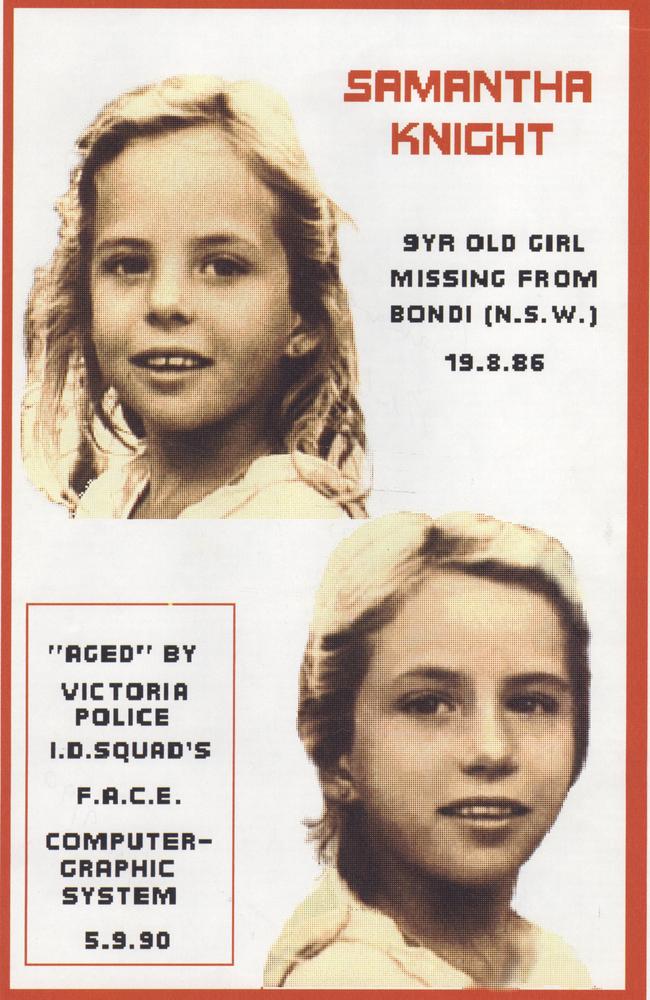 A poster appealing for information about Samantha. 