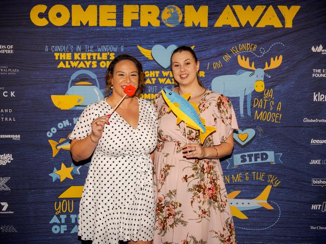 Emily Montgomery (left) and Lauren McAdam at the opening night function for The Empire's Come From Away at The Rock, Friday, March 14, 2025. Picture: Hey Media